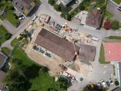 Sanierungsarbeiten blaues Schulhaus Niederteufen 